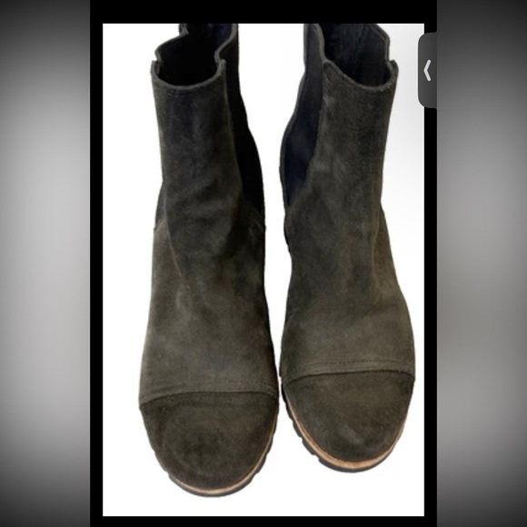 UGG Pax Chelsea Waterproof Leather Wedge Boots Size 9 Charcoal Gray 1095136 - Picture 12 of 14